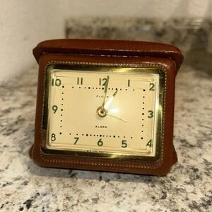 RARE Vintage FLORN Travel Alarm Clock Unique. Made In‎ The USA